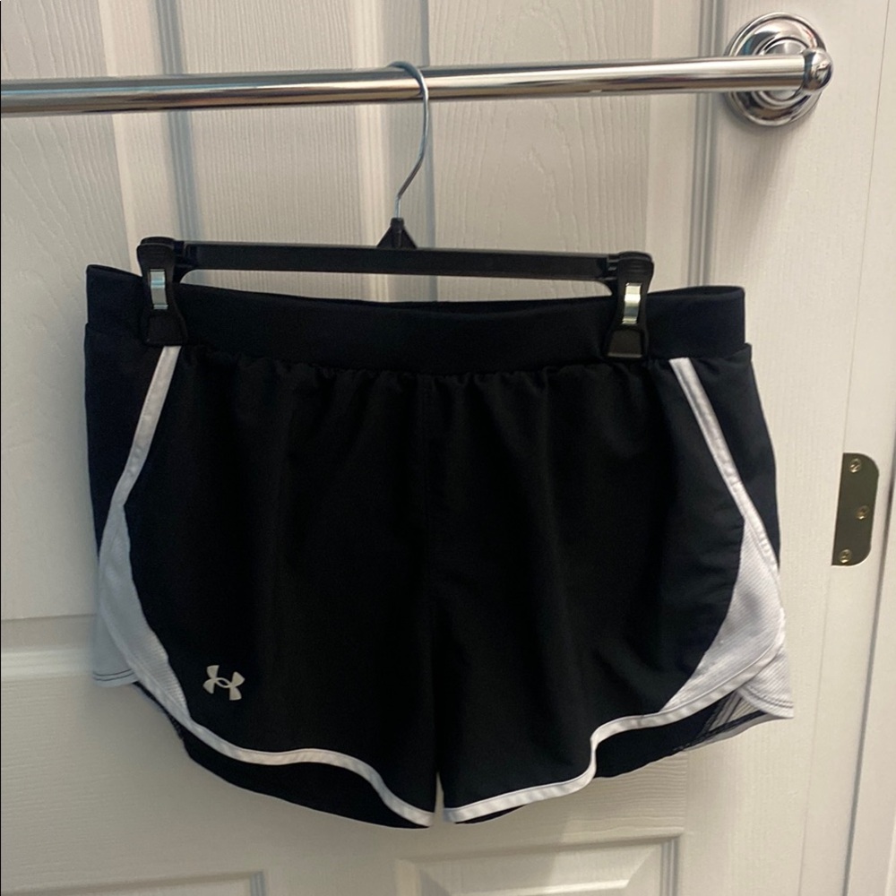 Under Armour Black and White Athletic Shorts